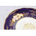 画像17: アンティーク陶磁器 1891年ー1920年 コールポート コバルトブルー 手描きの金彩とお花 デザートプレート6枚&サンドイッチプレート セット