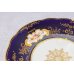 画像13: アンティーク陶磁器 1891年ー1920年 コールポート コバルトブルー 手描きの金彩とお花 デザートプレート6枚&サンドイッチプレート セット